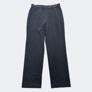 Eileen Fisher Pants Women 14 Gray Wool Blend Stretch Straight High Rise Back Zip
